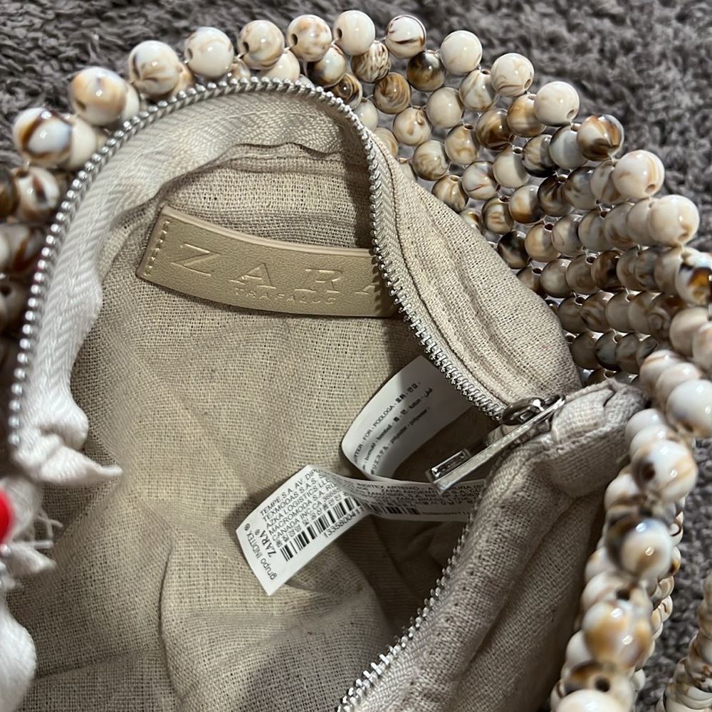 Zara Beaded Natural Crossbody bag - Picture 12 of 12